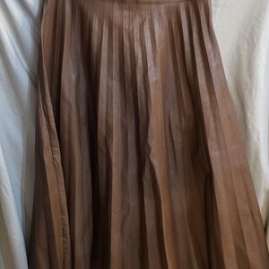 Pleated Brown Women's Skirt LG/XL
